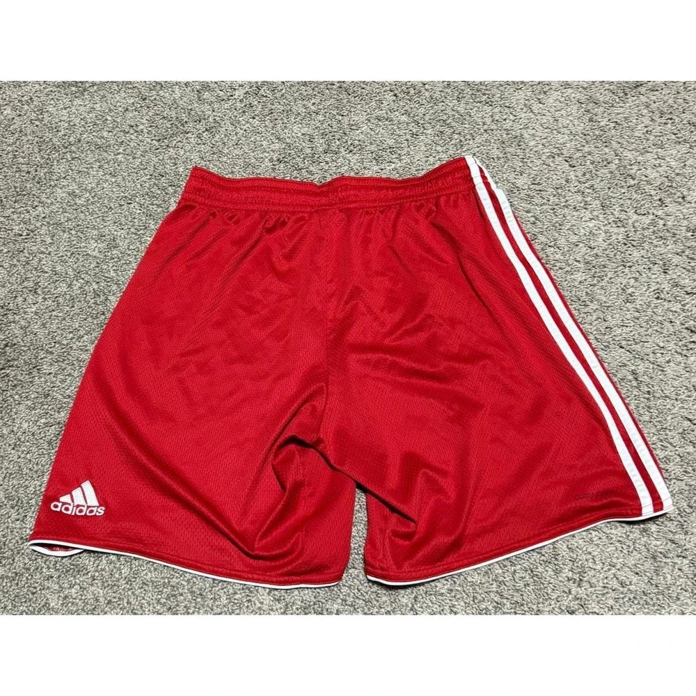 Y2K Adidas FC Bayern Munich Soccer Shorts Men's Large Red Football Germany